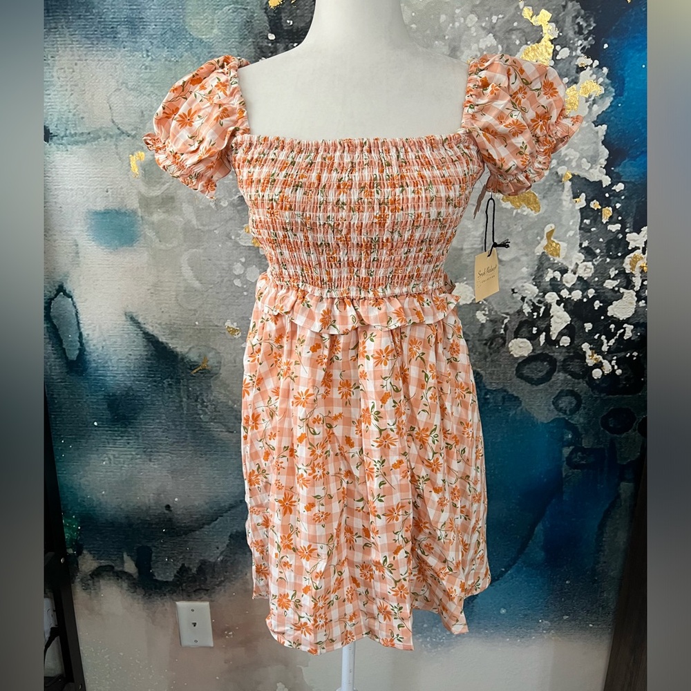 Smak Parlour | Orange Gingham Sun Dress